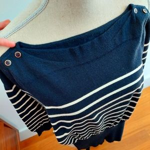 Milly Boatneck Striped Sweater Sz XS